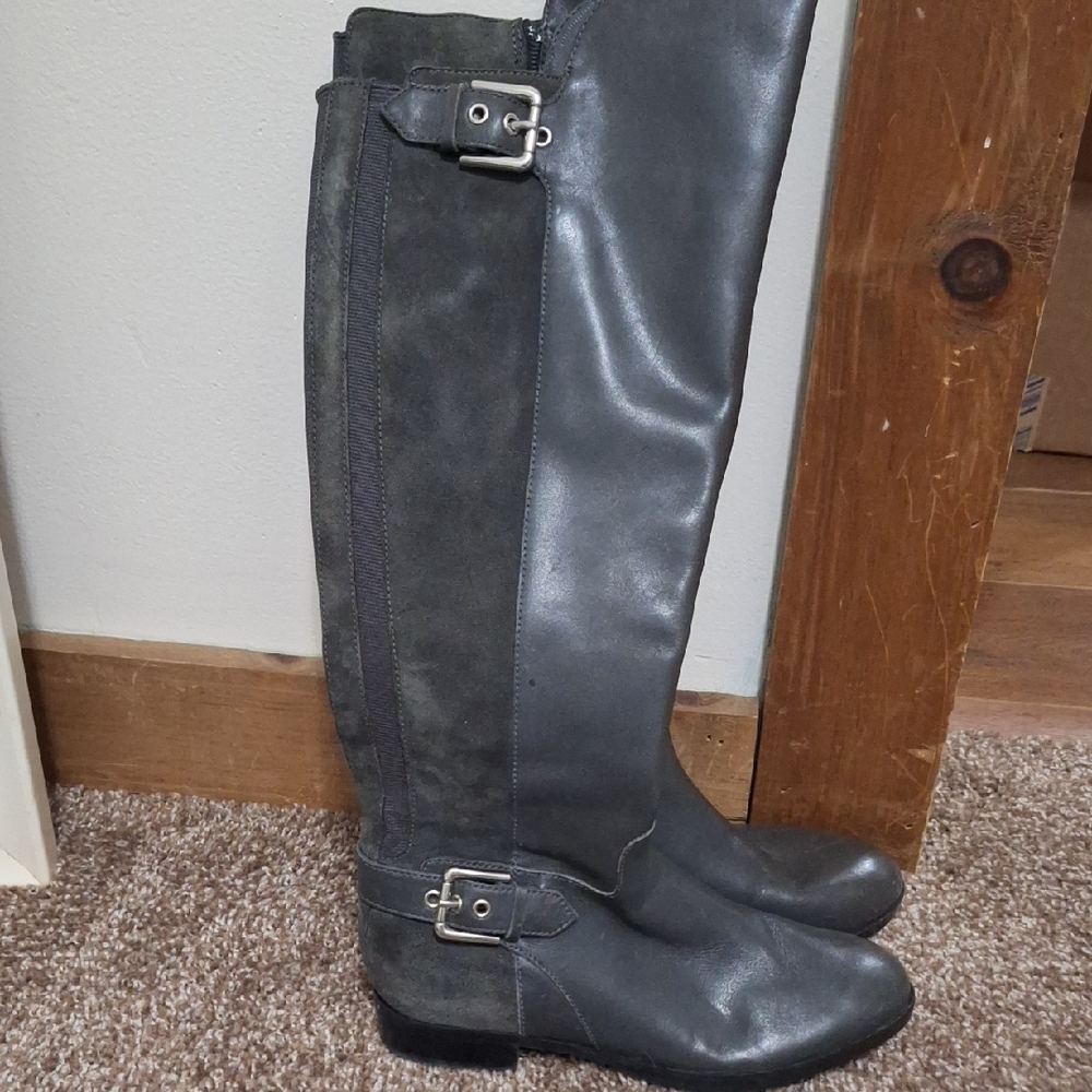 Marc Fisher Dark Gray Over the Knee Boots